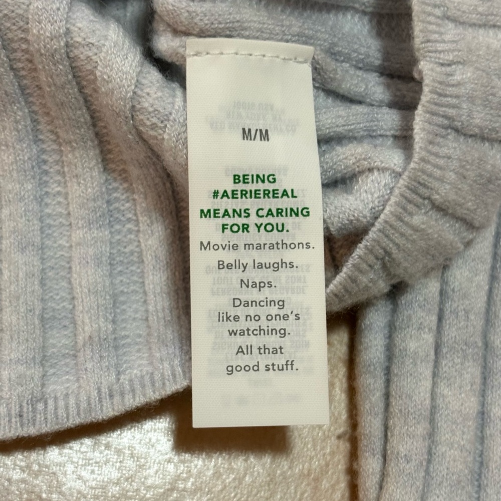 Aerie Off-Shoulder Ribbed Knit Sweater - Medium Grey - Picture 6 of 10